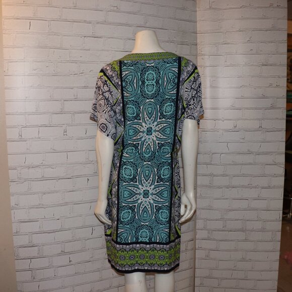 💙💚 London Times Dress · Blue & Green · Size 6 - Picture 3 of 7